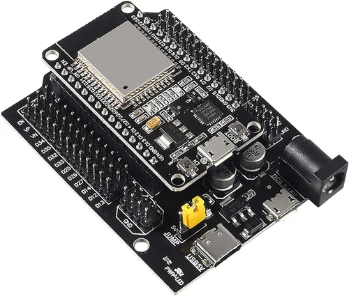 Vista 2 de Placa de desarrollo de 30 pines 2.4 GHz WiFi Bluetooth de doble núcleo para Arduino, con placa de expansión USB tipo C + cable de alimentación