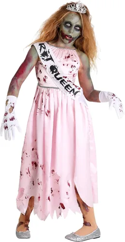 Vista 2 de Disfraz de reina zombi para niña
