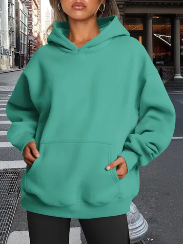 Vista 208 de Trendy Queen - Sudaderas extragrandes con capucha para mujer, suéteres de manga larga, sin botones, de vellón, de otoño, ropa de invierno