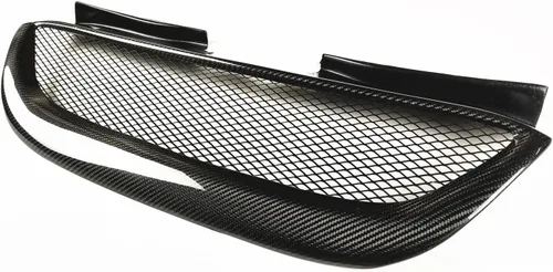 Vista 3 de Parrilla de malla de parachoques delantero para Hyundai Genesis Coupe 2008-2012 fibra de carbono negra