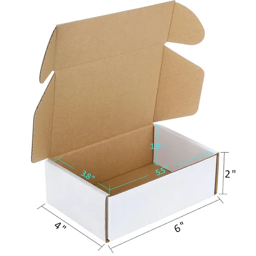 Vista 2 de Corrugated Mailer,Cajas de Envío de Cartón Pequeñas (6" x 4" x 2")