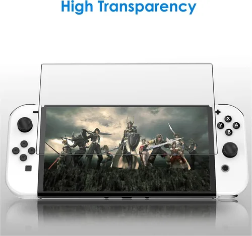 Vista 4 de JETech Screen Protector Compatible with Nintendo Switch (OLED Model) 7-Inch 2021 Release, Tempered Glass Film, 2-Pack