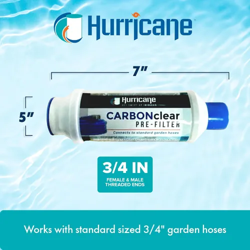 Vista 3 de Hurricane Filters HF-CAR10000-01 - Filtro prefiltro de 10,000 galones para llenar tu bañera de hidromasaje, spa y piscina, baño de mascotas y más
