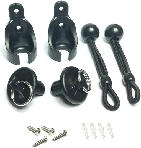 Vista 2 de Kit elástico, negro, resistente a la intemperie, para persianas enrollables exteriores Coolaroo