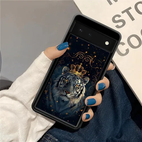 Vista 1018 de Compatible con Google Pixel 4A 5G Mobile Case Creative Acrylic Panel trasero Silicona Protección Grip especialmente diseñado para Google Pixel 4A 5G