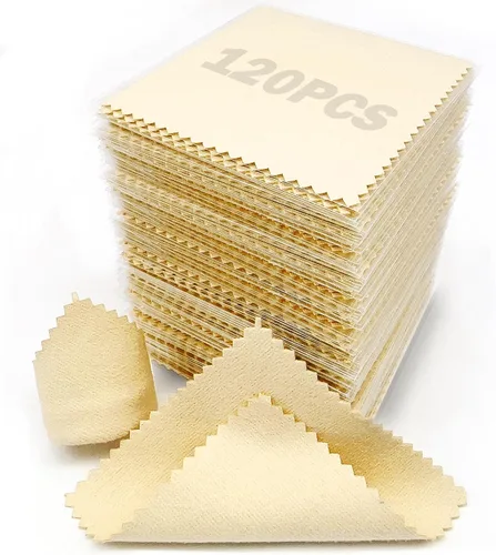 Vista 7 de Xiaoxingyun - 120 paños de limpieza para joyas, paños de pulido para joyas envueltos individualmente, paño de limpieza de plata para joyas de plata