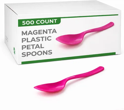 Vista 16 de Restaurantware Cucharas de postre de 4.5 x 1 pulgada, 500 cucharas de degustación desechables, asas resistentes, cucharas de plástico amarillo bebé