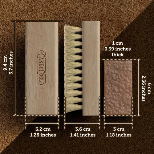 Vista 7 de Kit Limpiador de Ante y Nobuk Care & Cool (227 g) Restaura el Color y la Vitalidad a Zapatos, Ropa y Muebles (Kit Esencial)