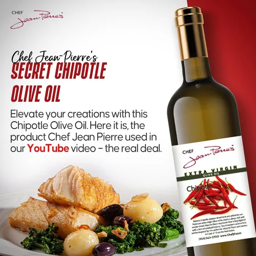 Vista 8 de Chef Jean Pierre's Aceite de oliva chipotle extra virgen – Botella de vidrio de 12.5 onzas – Infundido naturalmente con sabores dulces y picantes