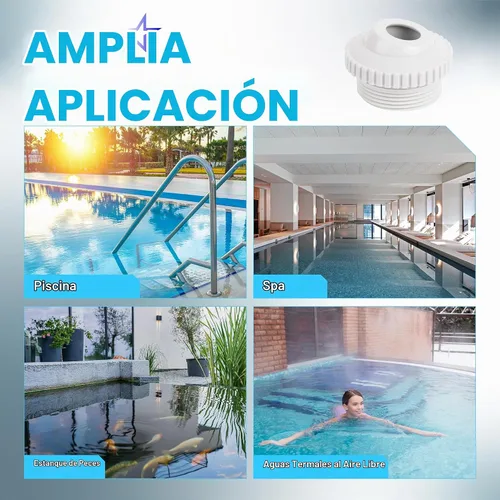 Vista 9 de BlueStars Pool Jet Boquillas SP1419D Jet de retorno direccional - Paquete Compatible con globo ocular giratorio de apertura ajustable de 3/4