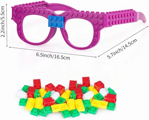 Vista 2 de Fowecelt 12 piezas de ladrillos de construcción de bloques de construcción para niños, suministros de regalos de fiesta de cumpleaños