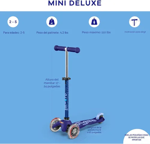 Vista 8 de Micro Kickboard - Mini Deluxe - Patinete Micro de tres ruedas de diseño suizo inclinado para dirigir