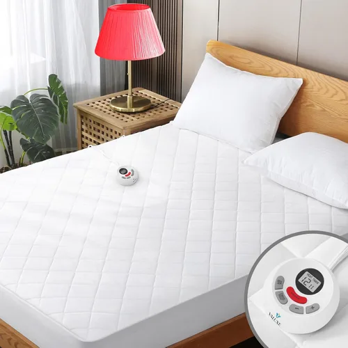 Vista 12 de VALUXE Protector de colchón térmico tamaño individual XL, 12 ajustes de calor, calentador de cama eléctrico Quilted Heating Pad, Single Control