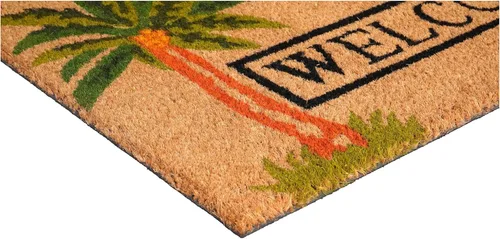 Vista 5 de Calloway Mills 120521729 Palm Welcome 17"x29" Coir with Vinyl Backmat
