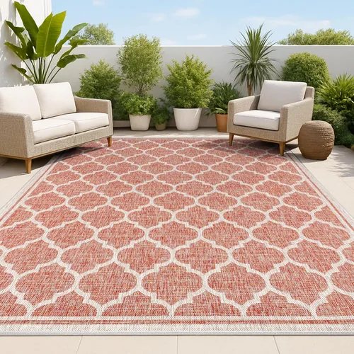 Vista 22 de JONATHAN Y Tapete marroquí con diseño enrejado para interiores y exteriores, 2 x 8 pies, marrón/beige, tejido texturizado de trébol para patio