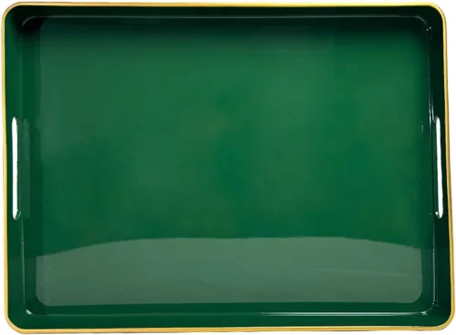 Vista 10 de Large Blue Coffee Table Tray, Decorative Serving Tray with Handles, Plastic Rectangular Tray for Ottoman, Bathroom, Living Room.16.7"*12"*1.6