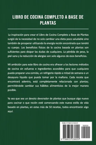 Vista 2 de EL LIBRO DE COCINA COMPLETO A BASE DE PLANTAS EN ESPAÑOL (Spanish Edition)