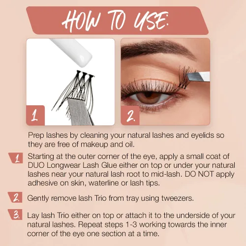 Vista 6 de Ardell Naked Lashes Trios Kit, 32 tríos, 1 paquete
