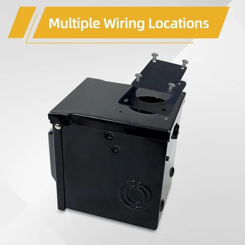 Vista 4 de RV/EV - Caja de toma de corriente de 50 amperios y 125/250 voltios, panel de alimentación cerrado con cerradura impermeable, receptáculo 14-50R