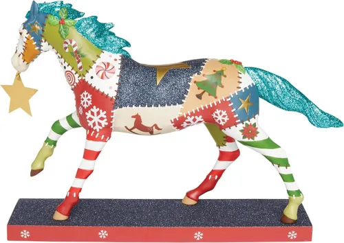 Vista 3 de Enesco The Trail of Painted Ponies - Figura navideña de poni, 7.1 pulgadas, multicolor