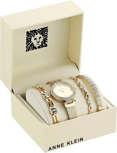 Vista 2 de Anne Klein Women's Premium Crystal Accented Watch and Bracelet Set, AK3584