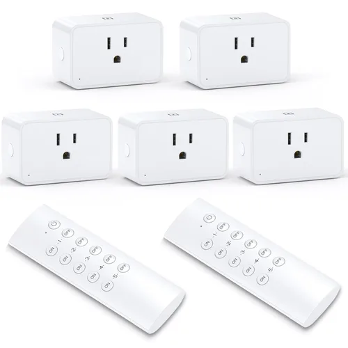 Vista 8 de G-Homa Toma de corriente con control remoto, interruptor de enchufes eléctricos inalámbricos para electrodomésticos, luces navideñas, alcance de 100