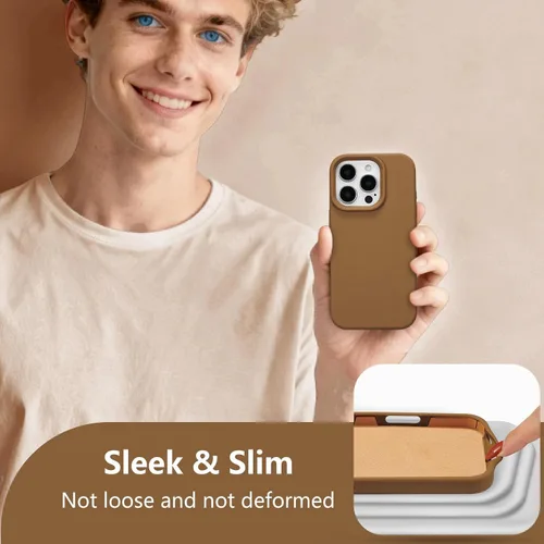 Vista 579 de Funda magnética de silicona para iPhone 13 Pro, color blanco antiguo [Compatible con Magsafe] [Forro de microfibra suave antiarañazos], funda