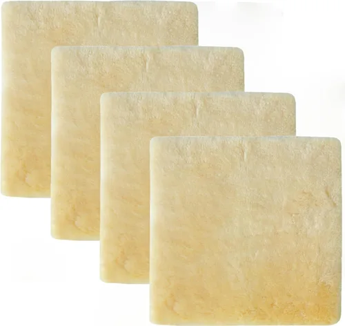 Vista 13 de Juego de 2, piel de oveja natural para úlceras de cama e irritación de la piel Pieles de oveja médicas 100% reales con respaldo antideslizante