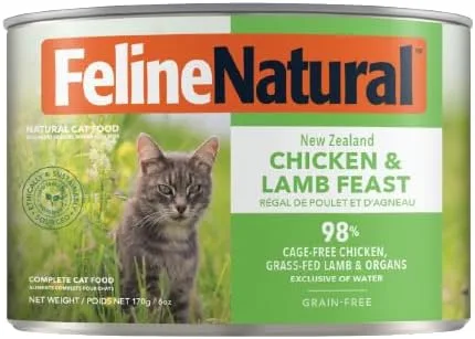 Vista 15 de Feline Natural New Zealand Comida Enlatada para Gatos Alimento Húmedo, Alto en Carne, Bajo en Carbohidratos y Sin Granos Comida Húmeda para Gatos