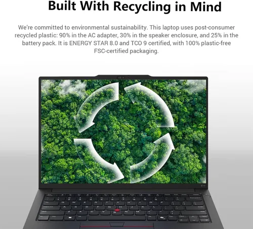 Vista 9 de Lenovo ThinkPad E14 Gen 6 14" FHD+ AMD Ryzen 5 7535U Business Laptop