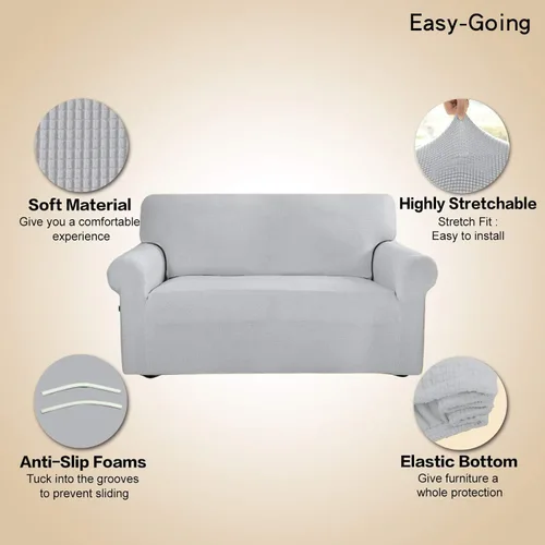 Vista 66 de Easy-Going - Funda elástica sobredimensionada para sofá, 1 pieza, protector muebles, suave, parte inferior elástica, para niños, tela jacquard