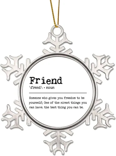 Vista 20 de Como se discutió Definición Diccionario Palabra Significado Cita Metal Copo de Nieve Adorno de Navidad para Árbol de Navidad Colgante Bola Invierno