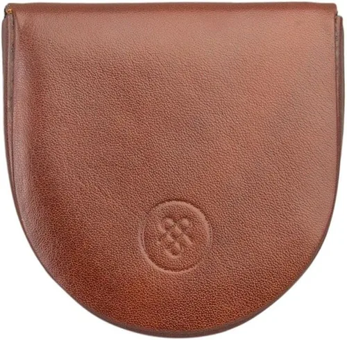Vista 2 de Maxwell Scott Quality Leather Horseshoe Coin Wallet The Savino Handmade In Italy Chestnut Tan Brown