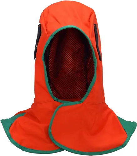 Vista 9 de RIVERWELD Calentador de invierno Capucha de soldadura Franela Color Caqui Tela ignífuga para soldadores Match Soldadura Casco de soldadura Equipo