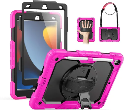 Vista 26 de SEYMAC Funda para iPad de 9ª/8ª/7ª Generación Estuche 10.2" 2021-2019, Funda Protectora de Cuerpo Completo Resistente a Prueba de Golpes de Servicio
