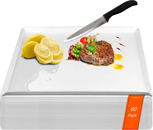 Vista 8 de ZVP Tablas de cortar desechables, 30 unidades, hoja de tabla de cortar plegable con pliegue integrado, alfombrilla de corte de plástico flexible