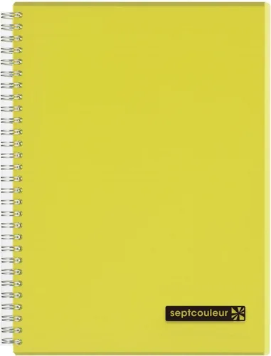 Vista 6 de Maruman Septcouleur - Cuaderno de espiral, 160 páginas, tamaño A5 Amarillo