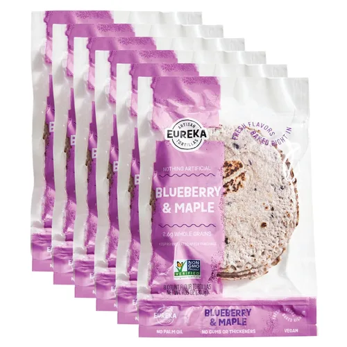 Vista 23 de Eureka Tortilla All Flavors - Paquete variado Tortillas de harina artesanales Mini granos enteros de 6 pulgadas Veganas, sin OMG, bajas