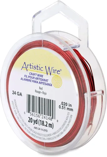 Vista 99 de Artistic Wire, Alambre de cobre de color chapado en plata de calibre 18, resistente al deslustre, amatista, 20 pies