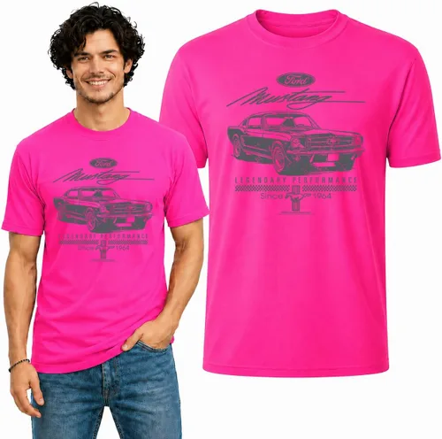 Vista 16 de Wild Bobby Ford Mustang Shirt Legendary Performance Est 1964 Men's T-Shirt Gris jaspeado/Mustang