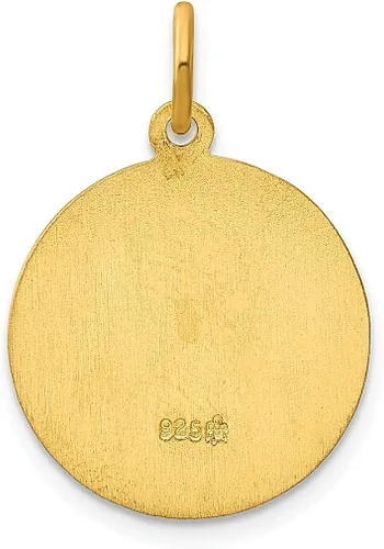 Vista 4 de Icecarats 24K Gold Plated 925plata esterlina Saint Christopher Medalla Collar Colgante Encanto
