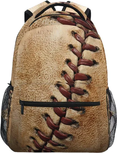 Vista 11 de Mochila para adultos, mochila escolar casual, bolsa de viaje con cremallera, Abstracción Fuego Agua Béisbol De, Mochilas Daypack