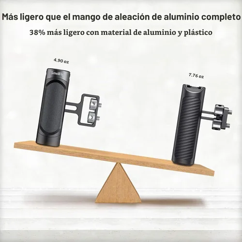 Vista 2 de SMALLRIG Mini Mango Lateral Empuñadura con Doble Montaje de Tornillo 1/4"-20 para Cámara Digital sin Espejo Cámara DSLR Jaula de Cámara Pequeña