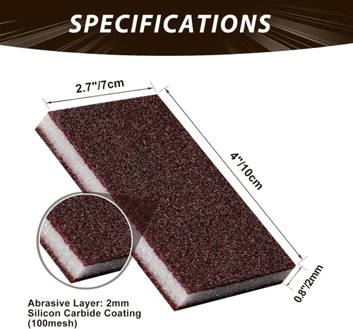 Vista 2 de Carborundum - Esponjas para fregar resistentes, sin fibra de vidrio, nanoóxido, para ollas, sartenes, parrilla, estantes de horno y manchas