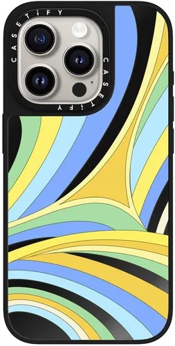Vista 35 de CASETiFY Mirror - Funda para iPhone 15 Pro Max [reflectante, protección contra caídas de 4.9 pies/compatible con Magsafe] - Lindas impresiones