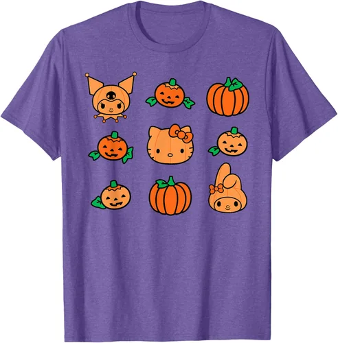 Vista 7 de Camiseta de Halloween Hello Kitty My Melody Kuromi Pumpkins