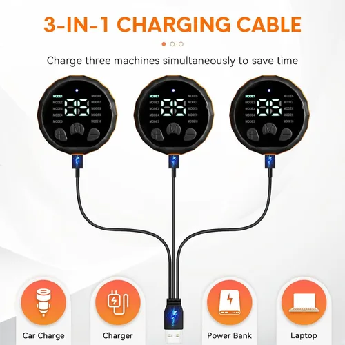 Vista 7 de Estimulador muscular electrónico; estimulador de abdominales, máquina muscular para abdomen/brazos, recargable por USB para fitness, entrenamiento