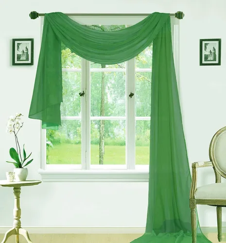 Vista 12 de Sapphire Home Cortinas de cenefa para ventana, cenefas transparentes extralargas para ventanas, cortinas de gasa para sala de estar, cocina