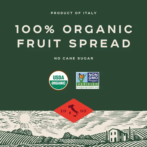Vista 4 de Bionaturae Melocotón orgánico para untar frutas, gelatina orgánica, 9 onzas