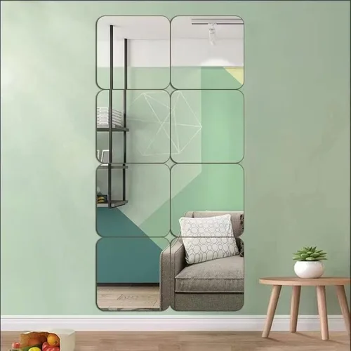 Vista 9 de JEOYOO Espejo de Pared de Cuerpo Entero, Espejos para Puerta, Espejo Acrílico Económico, Espejos de Gimnasio Irrompibles para Gimnasio en Casa